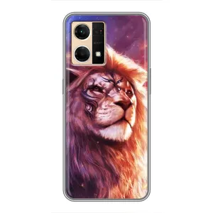 Чехол со Львом для Oppo Reno7 Pro 5G (VPrint) (Красочный Лев)