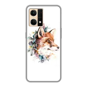 Чехлы с картинкой Лисички для Oppo Reno7 Pro 5G (VPrint) (Лисичка в цветочках)
