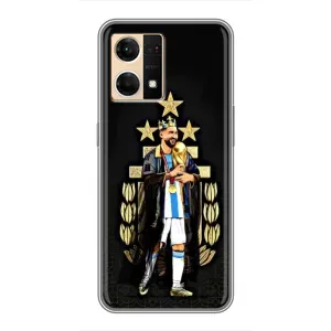 Чехлы для Oppo Reno7 Pro 5G (Leo чемпион) (AlphaPrint) (Месси Король)