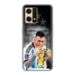 Чехлы для Oppo Reno7 Pro 5G (Leo чемпион) (AlphaPrint) (Месси Чемпион)