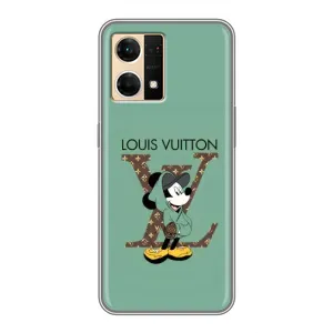 Чехлы Луи Витон для Oppo Reno7 Pro 5G (AlphaPrint - LOUIS VUITTON) (Микки Маус LV)