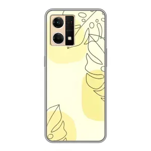 Силиконовый чехол с принтом в цветах на Oppo Reno7 Pro 5G