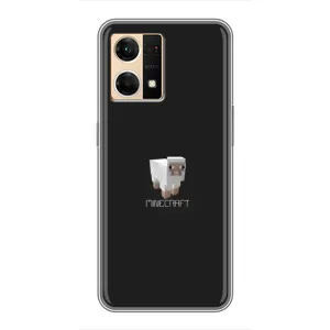 Чехол Майнкрафт на Oppo Reno7 Pro 5G (AlphaPrint) Minecraft (Овечка Майнкрафт)