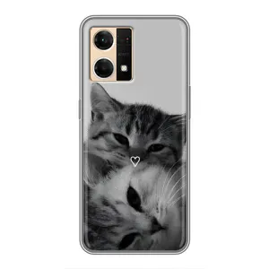 Чехол с принтом «Пара котов» для OPPO Reno7 Pro 5G