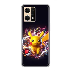Чехол с Пикачу на Oppo Reno7 Pro 5G (Пикачу с мячом)