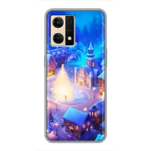 Рождественские Чехлы для Oppo Reno7 Pro 5G (VPrint) (Рождественский город)