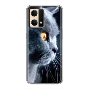 Чехлы с Котиками для Oppo Reno7 Pro 5G (VPrint) (Серый Кот)