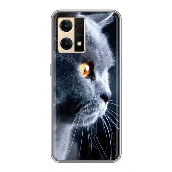 Чехол с принтом «Серый Кот» для OPPO Reno7 Pro 5G Чехол с принтом «Серый Кот» для OPPO Reno7 Pro 5G