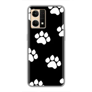 Чехлы с собаками для Oppo Reno7 Pro 5G (VPrint) (Следы собаки)