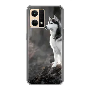 Чехол с Хаски для Oppo Reno7 Pro 5G - (AlphaPrint) (Верный пес)