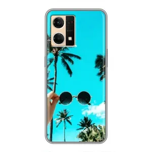 Силиконовый чехол с КАРТИНКАМИ лето для Oppo Reno7 Pro 5G (AlphaPrint) (Взгляд лето)