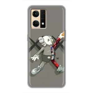Чехлы для Oppo Reno7 4G - Bearbrick Louis Vuitton (PREMIUMPrint) (Беарбрик Джордан)