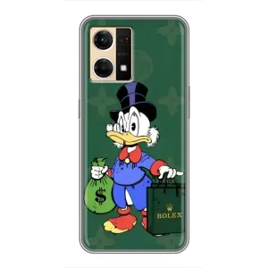 Чехли для Oppo Reno7 4G - Скрудж МакДак Louis Vuitton (PREMIUMPrint) (Богата Утка)