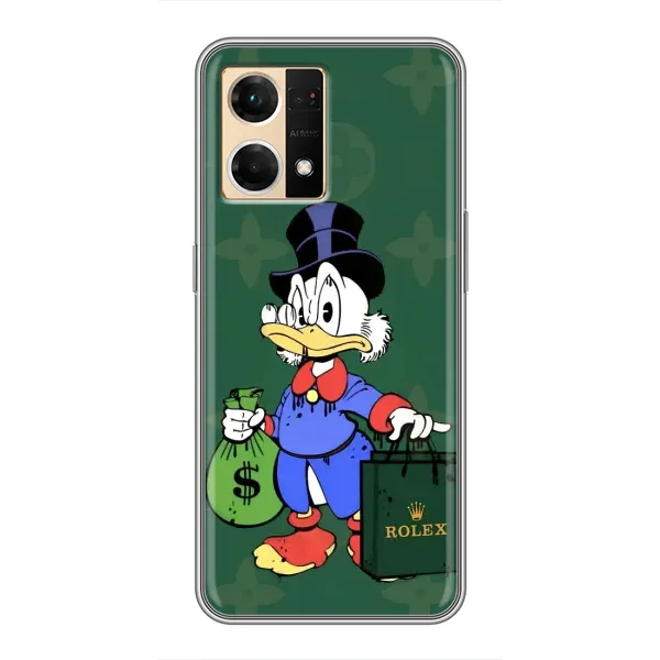 Чехол с принтом «Богатая Утка» для OPPO Reno7 4G