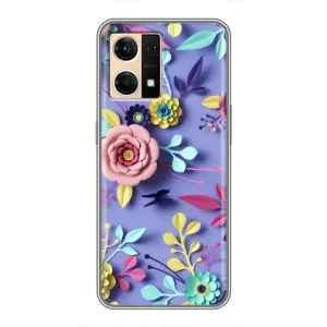 Чехлы с Цветами для Oppo Reno7 4G (VPrint) (Цветочный дизайн)