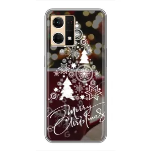 Рождественские Чехлы для Oppo Reno7 4G (VPrint) (Елочка узорная)