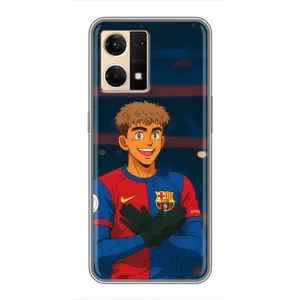 Чехол с футболистом Ламин Ямаль Oppo Reno7 4G (Футболист Ямаль)
