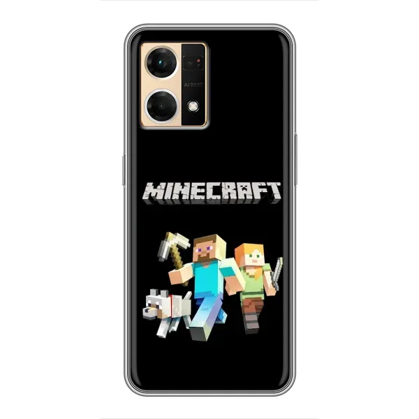 Чехол с принтом «герои Minecraft» для OPPO Reno7 4G