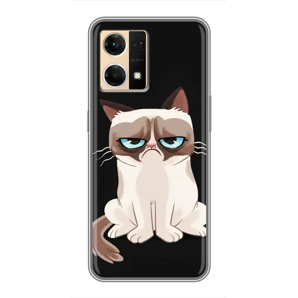 Чехол с принтом «Грустный кот» для OPPO Reno7 4G