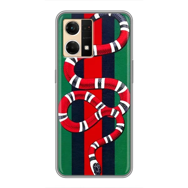 Чехол с принтом «Gucci змия» для OPPO Reno7 4G