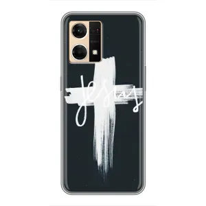 Чехол для Oppo Reno7 4G (AlphaPrint) - (Христианские) (Иисус)