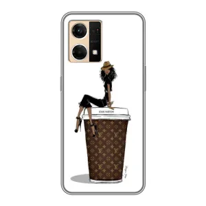 Чехлы Луи Витон для Oppo Reno7 4G (AlphaPrint - LOUIS VUITTON) (кофе LOUIS VUITTON)