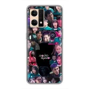 Чохол Гра в кальмара для Oppo Reno7 4G (Колаж Гра кальмара)