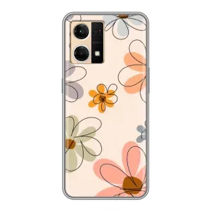Чохол з квітковим принтом на OPPO Reno7 4G (Кольорові квіти)
