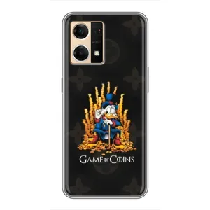 Чехли для Oppo Reno7 4G - Скрудж МакДак Louis Vuitton (PREMIUMPrint) (Король грошей)
