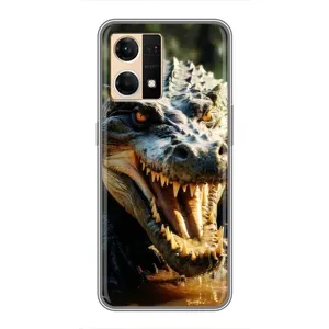 Чохол з картинкою 'Хижаки' для Oppo Reno7 4G (Небезпечний крокодил)