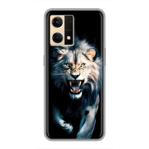Чехол с принтом «Лев в темноте» для OPPO Reno7 4G Чехол с принтом «Лев в темноте» для OPPO Reno7 4G