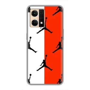 Чехлы для Oppo Reno7 4G - с картинкой JORDAN (AlphaPrint) (Лого Джордан)