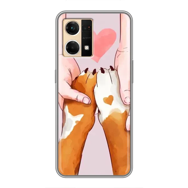 Чехол с принтом «Любовь к собакам» для OPPO Reno7 4G Чехол с принтом «Любовь к собакам» для OPPO Reno7 4G