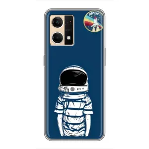 Чехол NASA для Oppo Reno7 4G (AlphaPrint) (Мальчик в шлеме)