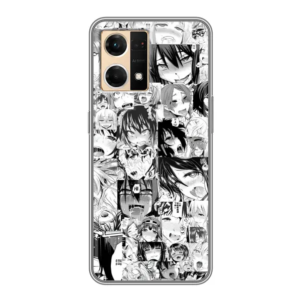 Чехол с принтом «Ahegao manga» для OPPO Reno7 4G