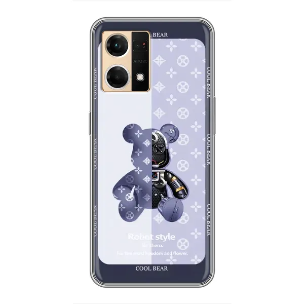 Чехол с принтом «Медвежонок LV» для OPPO Reno7 4G