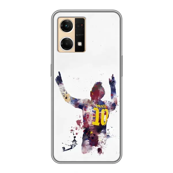 Чехол с принтом «Messi Barca» для OPPO Reno7 4G