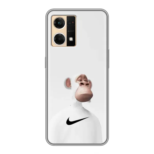Чехол с принтом «обезьяна NFT Nike» для OPPO Reno7 4G