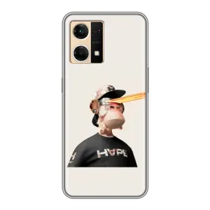 Чехлы с Обезьянами NFT для Oppo Reno7 4G (AlphaPrint) (обезьяна NFT в очках)