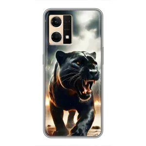 Чохол з картинкою 'Хижаки' для Oppo Reno7 4G (Чорна пантера)