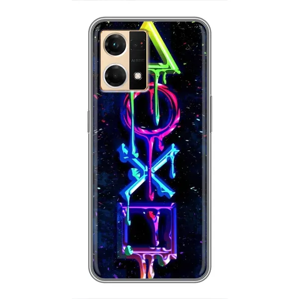 Чехол с принтом «Pleystation лого» для OPPO Reno7 4G
