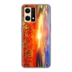 Чехол с картинкой (Стильные) для ОППО Рено7 4G - (AlphaPrint) (Поле тюльпанов)
