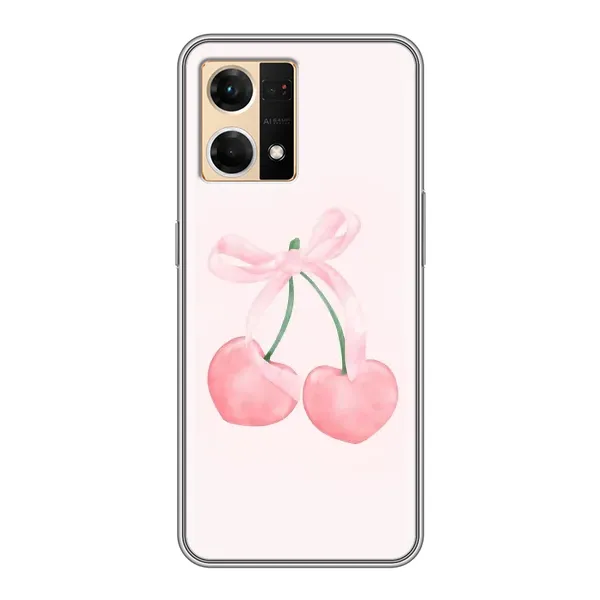 Чехол с принтом «Розовые вишни» для OPPO Reno7 4G