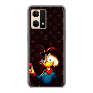 Чехли для Oppo Reno7 4G - Скрудж МакДак Louis Vuitton (PREMIUMPrint) (Скрудж з ботліантом)