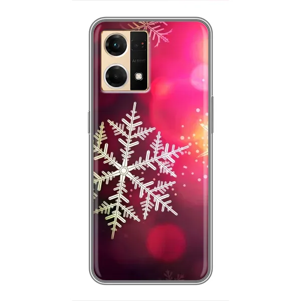 Чехол с принтом «Снежинка» для OPPO Reno7 4G Чехол с принтом «Снежинка» для OPPO Reno7 4G