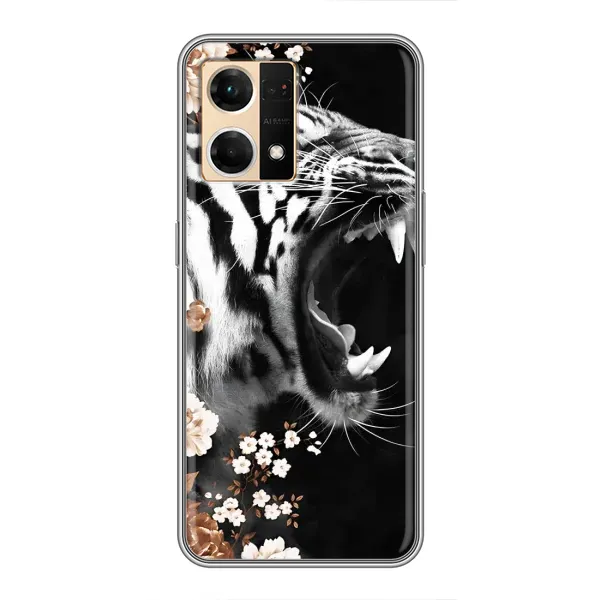 Чехол с принтом «Стильный ТИГР» для OPPO Reno7 4G