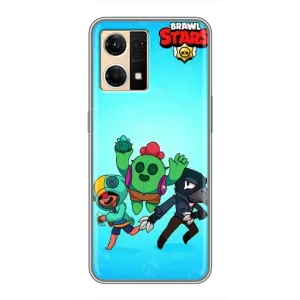 Чехлы Brawl Stars для Oppo Reno7 4G (AlphaPrint) (Трио героев)