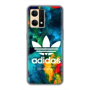 Чехлы Адидас для Oppo Reno7 4G (AlphaPrint) (Яркий Адидас)