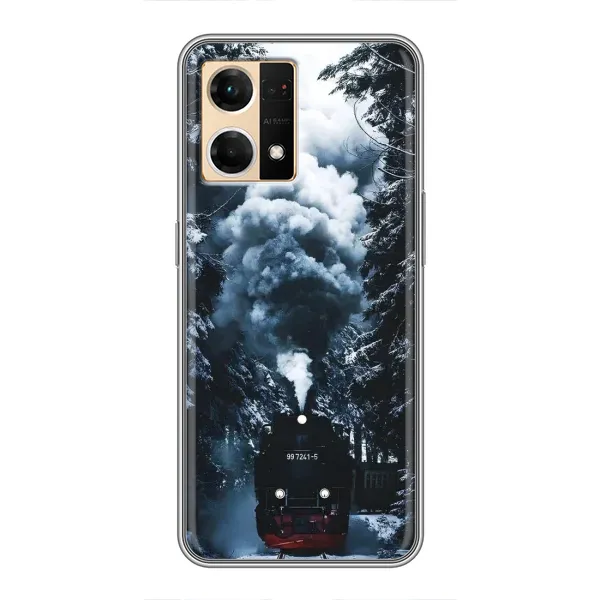 Чехол с принтом «Зимний поезд» для OPPO Reno7 4G Чехол с принтом «Зимний поезд» для OPPO Reno7 4G
