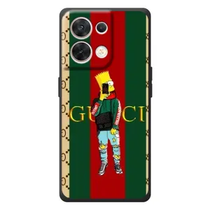 Брендновые Чехлы для OPPO Reno 8 5G - (PREMIUMPrint) (Барт ГУЧЧИ)
